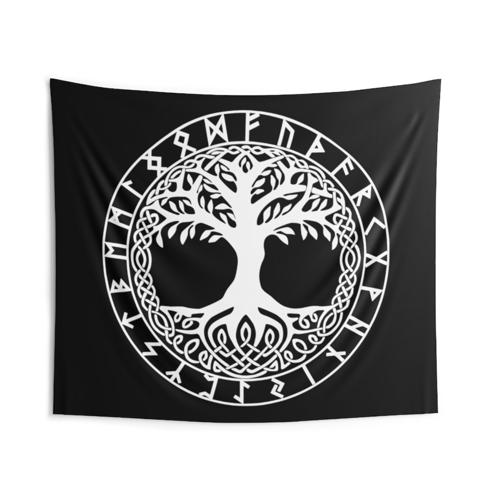 Wikinger Wandteppich Yggdrasil Baum des Lebens / heidnischen