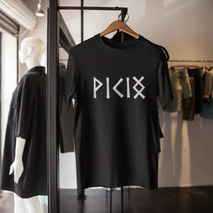 Maglietta vichinga - 'Viking' in rune / Maglietta vichinga / Uomo Donna / Abbigliamento norreno / Regalo vichingo / Odino - Thor - Freya / Rune Futhark