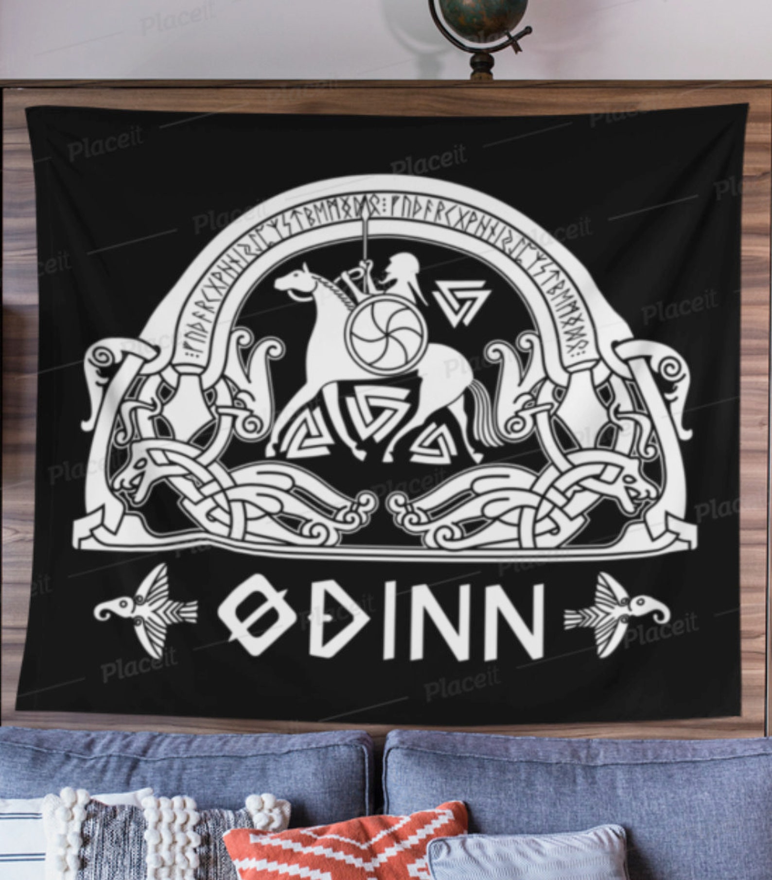 Viking Tapestry Odin / Norse Mythology Home Decor / Odin - Etsy