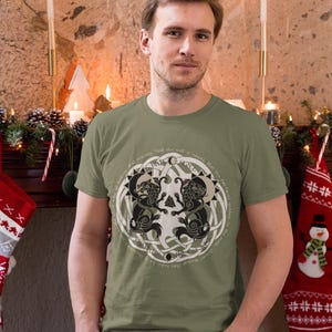 Viking Shirt / Viking Wolves - Sköll and Hati / Viking Top / Viking Gift / Norse Mythology / Viking Clothing Men and Women / Odin Thor
