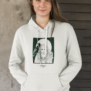 Viking Hoodie - Freya / Norse Pullover Hoodie / Goddess Freyja / Icelandic Sweatshirt/ Viking Gift Women / Norse Mythology