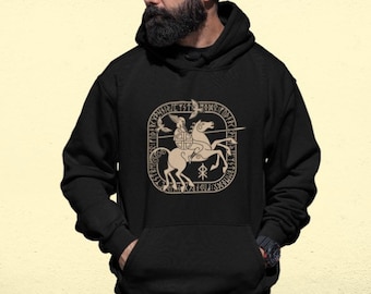 Odin Hoodie / Viking Hoodie / Odin & Sleipnir / Norse Clothing for Men / Asatru / Gift