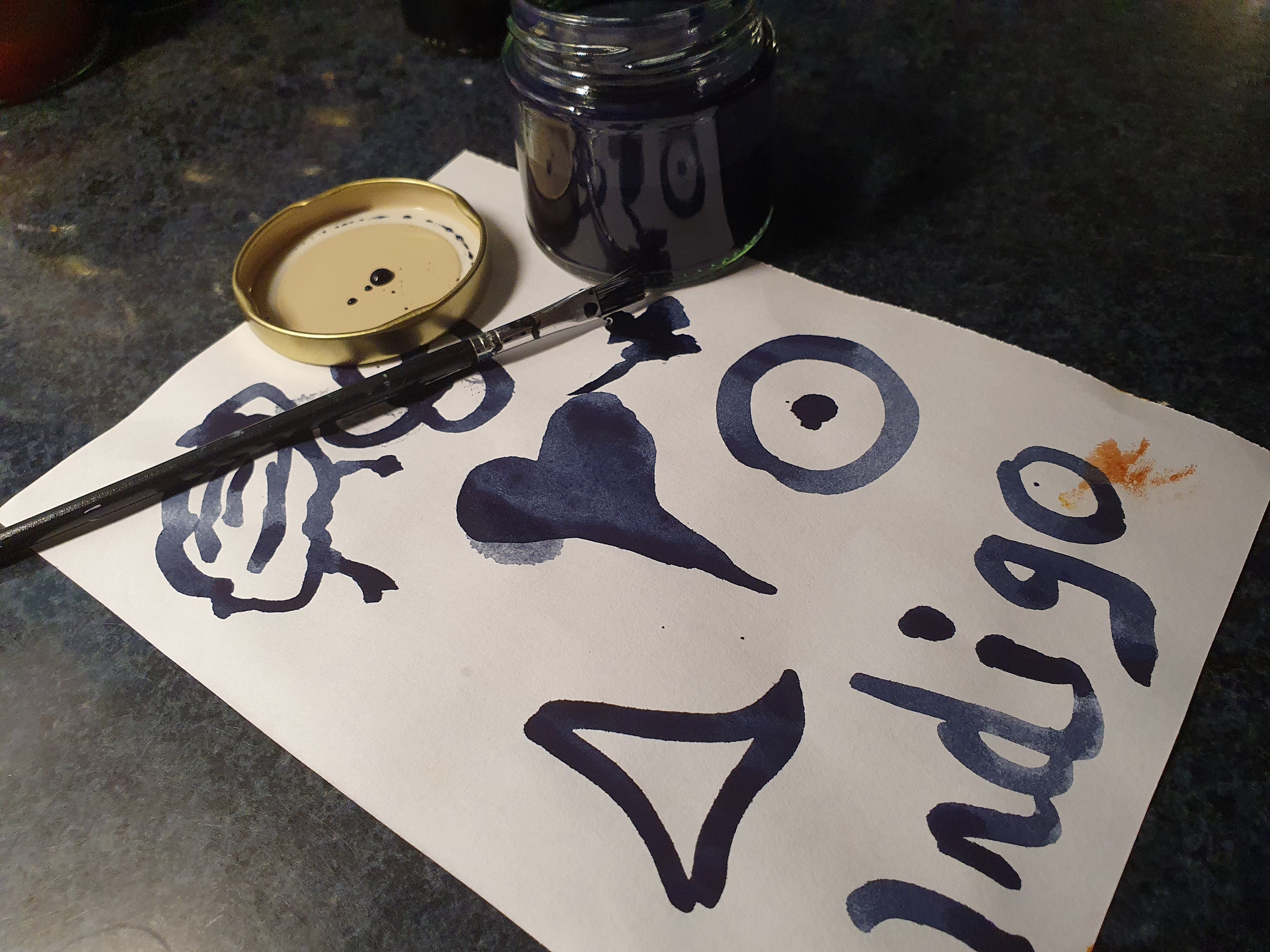 Natural Indigo Blue Ink Making Kit - Beautiful Blue - 100% natural & organic
