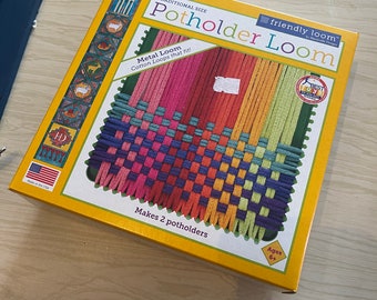 Friendly Loom Potholder Cotton Loops 7 Traditional Size Loops Make 2  Potholders, Weaving Crafts for Kids and Adults-Pewter by Harrisville Designs