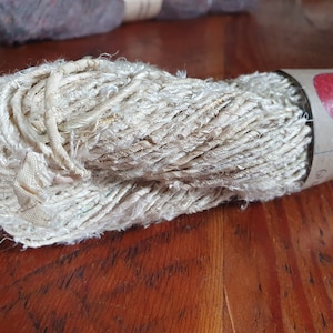 Recycled Sari Silk Ribbon Yarn  – 100g