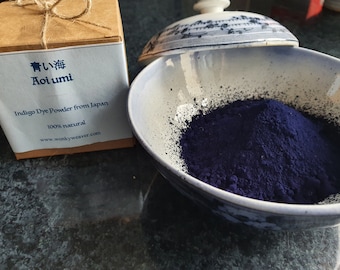 Natural Indigo Dye Powder in kawaii box -  Aoi Umi™