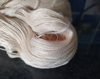 Luxor White Egyptian Perle (mercerised) Cotton Yarn - 5/2 ne - 1kg Skein