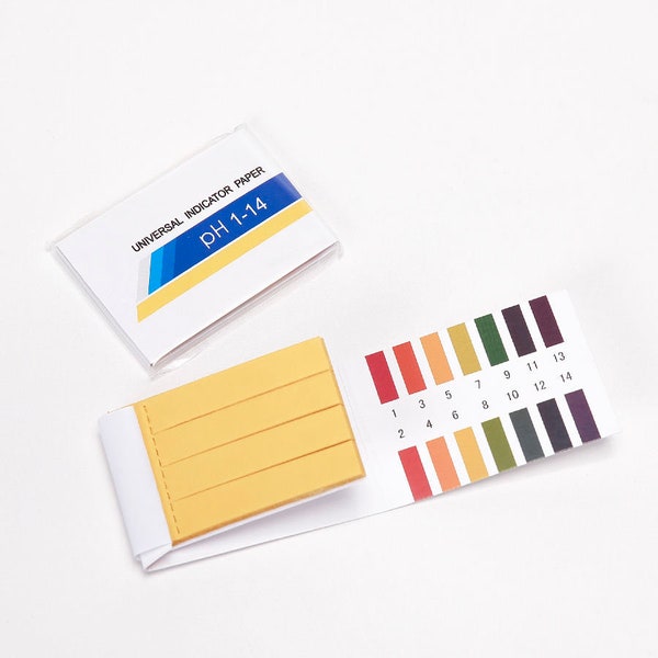 Paquet de bandelettes de test de pH (papier tournesol) - échelle pH 1-14 - pour vérifier le pH dans des cuves de teinture indigo