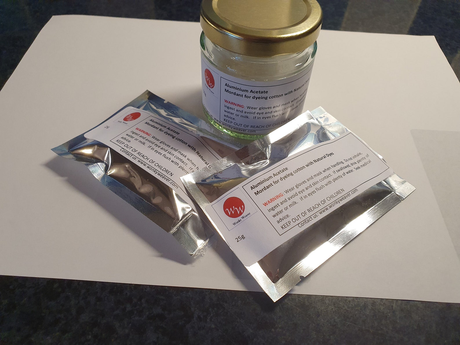 Aluminium Acetate Mordant for Dyeing Cotton/plant Fibres Using Natural