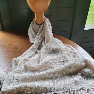 Pure organic & 100% khadi slub cotton scarf - 200cm x 60cm