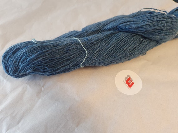 Natural Hemp Yarn - Indigo dyed - 7/1nm - 100g skein
