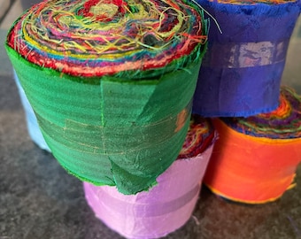 Sari Silk Ribbon Yarn Roll