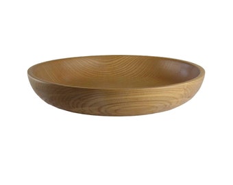 Turned ash wood bowl