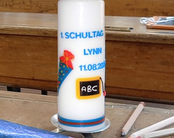 School enrollment candle personalizable with blackboard and school cone, candle for school enrollment, candle first day of school, gift for the beginning of school, school start