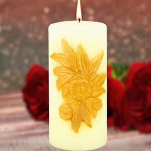 Birthday candle flower arrangement gold, candle birthday, birthday personalized, gift grandma grandpa, gift idea birthday