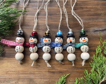 DIY Wooden Snowman Ornament Craft Kit