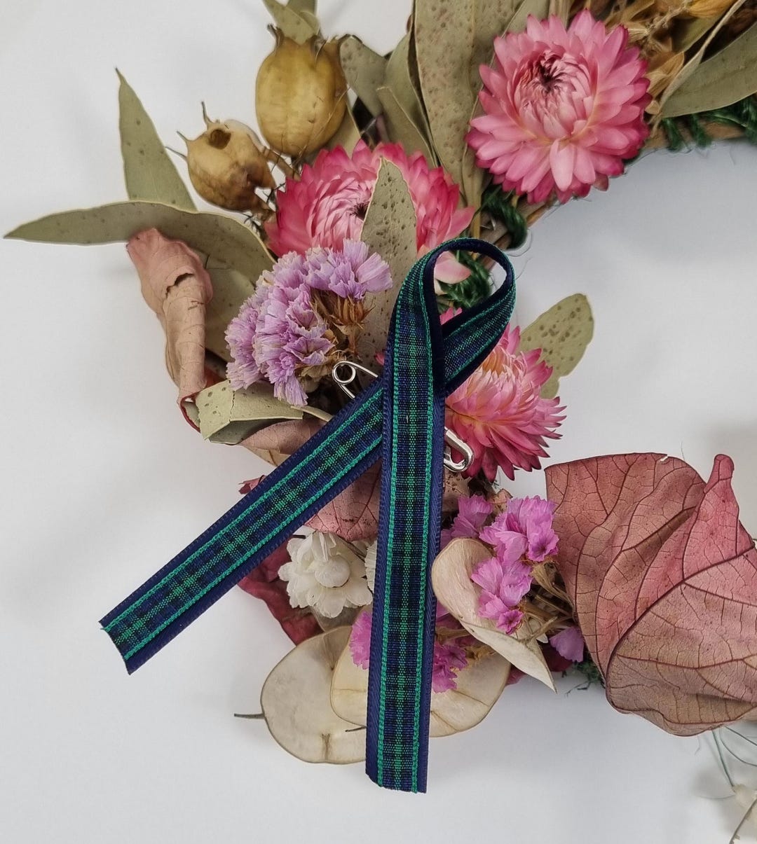 Strachy Loop Ribbon 17 Variations TARTAN Ribbon Loop Bow for Weddings and Funeral Favor ...