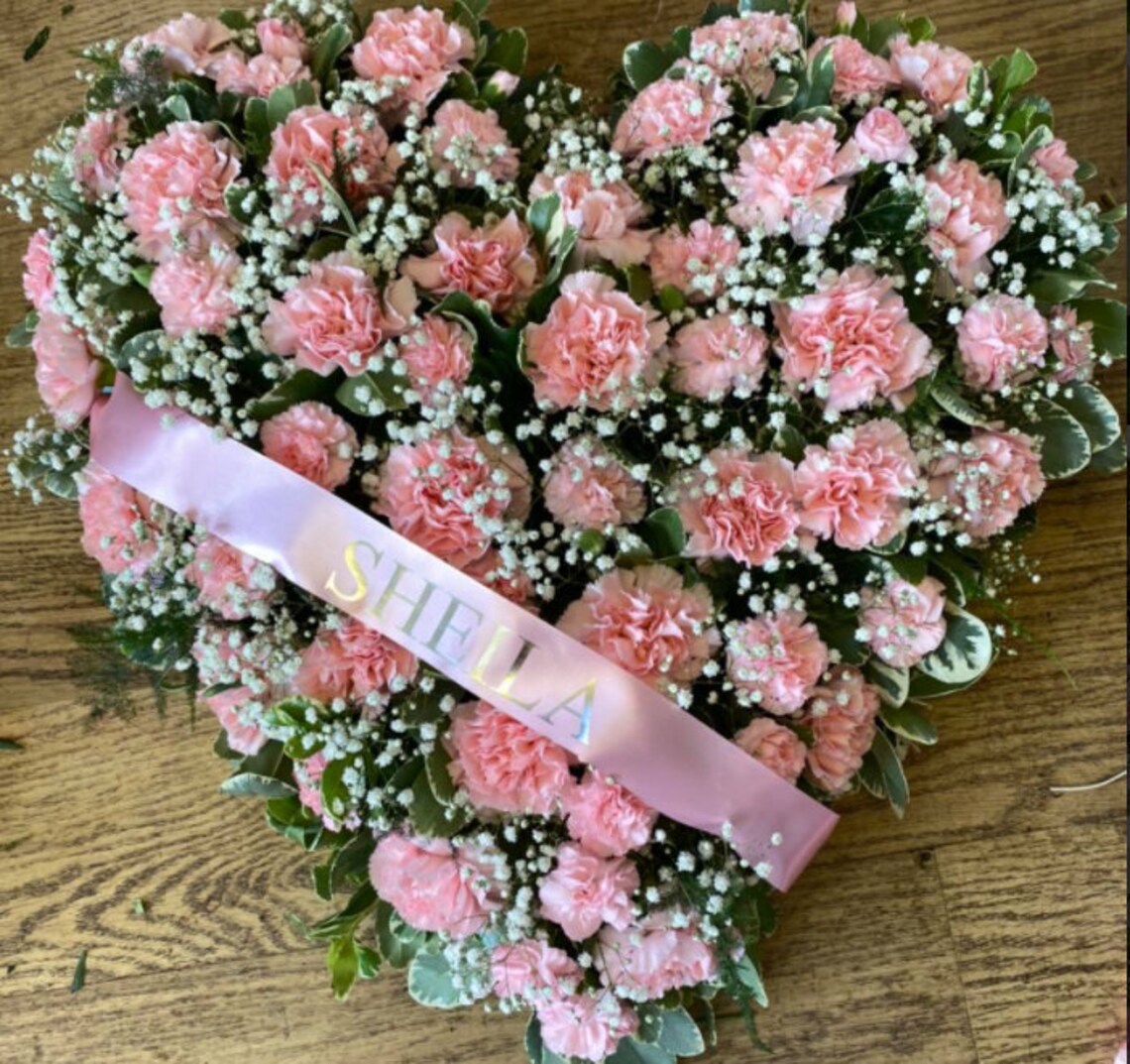 Any Colour Funeral Wreath Ribbon. Personalised Ribbon Only Etsy UK