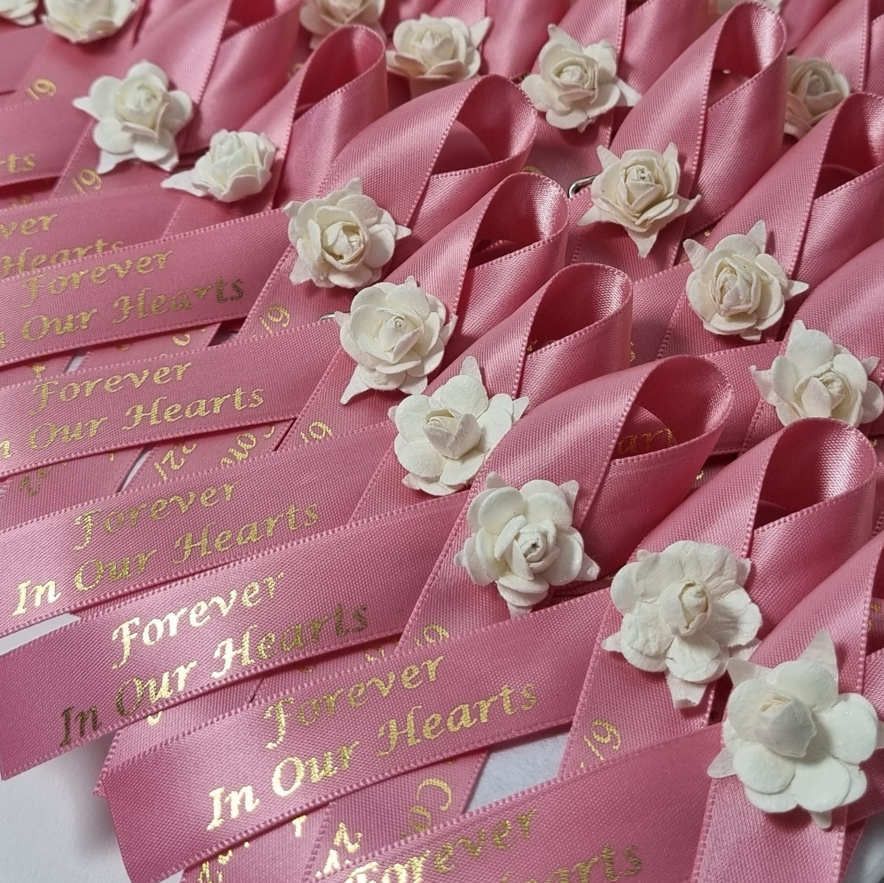 Memorial Ribbon Floral Bouquet – Keepsake Re-Creations Handcrafted