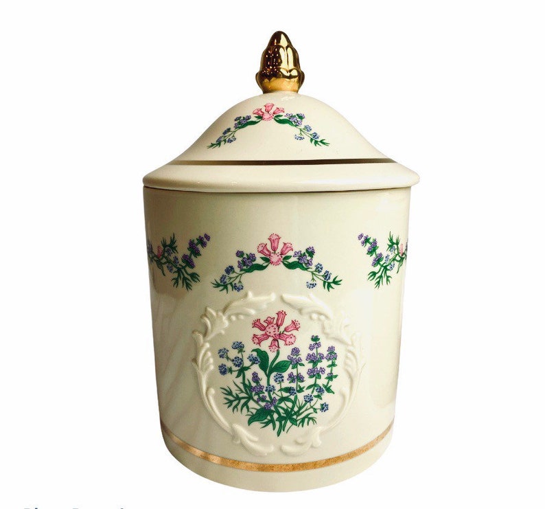 1993 Lenox Spice Garden Coffee & Tea Canisters Set of Two Etsy