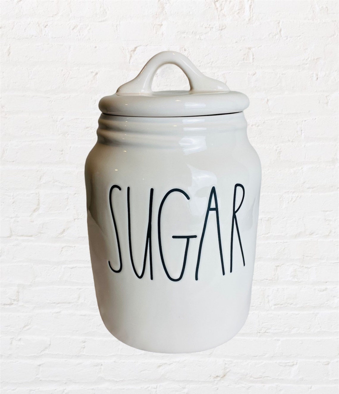 NEW Rae Dunn Sugar Small White Canister with a sealing lid Etsy