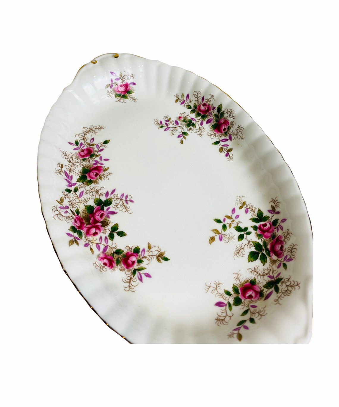 Royal Albert Lavender Rose bone china small serving tray Etsy