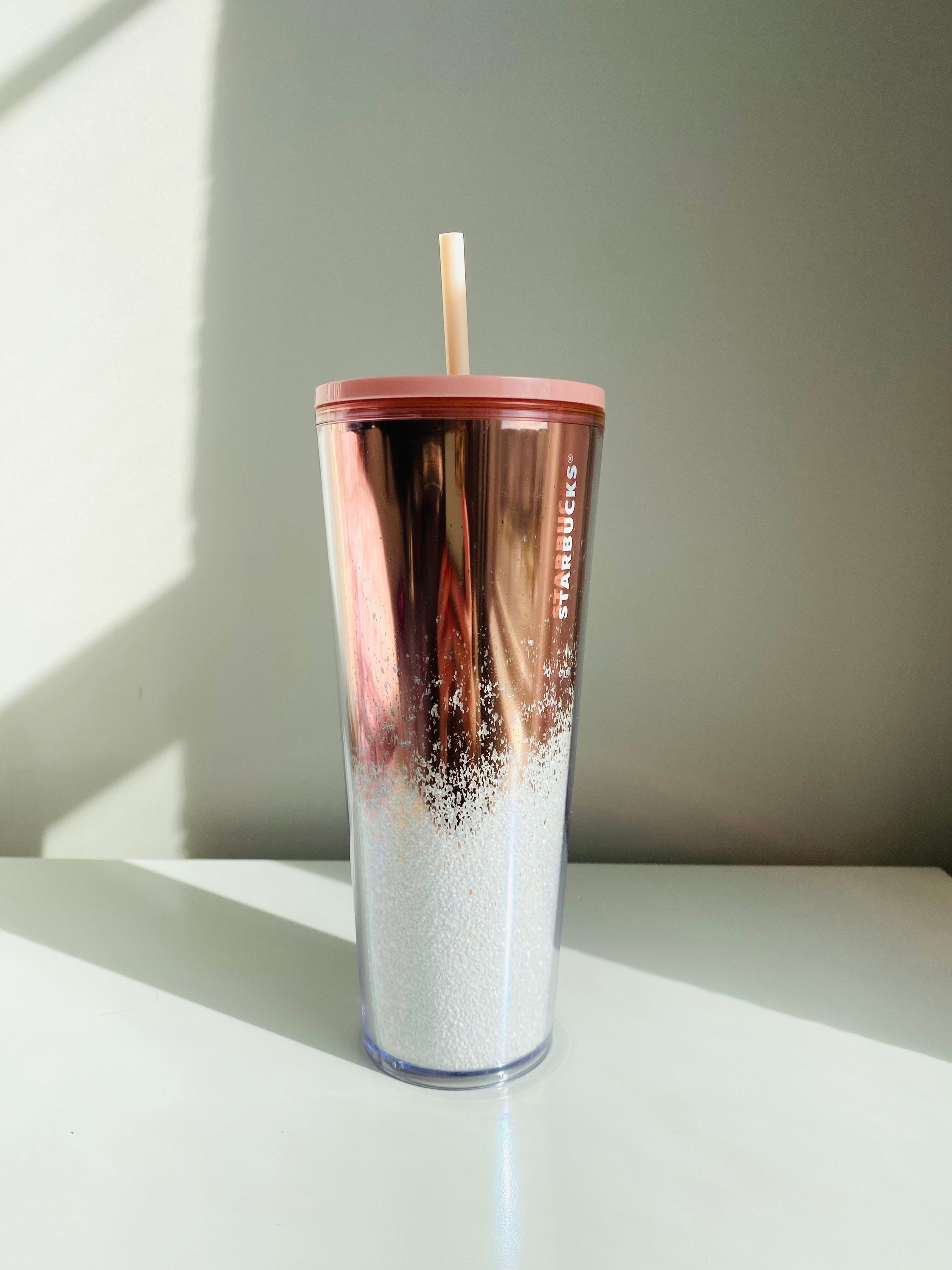 NEW Starbucks Holiday Edition 2019 Cascading Snow Glitter 