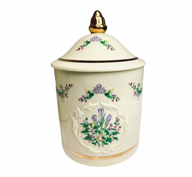 1993 Lenox Spice Garden Coffee & Tea Canisters Set of Two Etsy