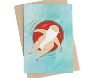 Naked Christmas Card | Etsy
