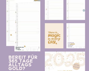 Monthly calendar 2025 for couples, singles & families thanks to variable columns | 21 x 42 cm