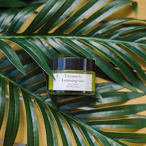 Turmeric Lemongrass Jelly Face Mask: Organic Hyaluronic Skin Care