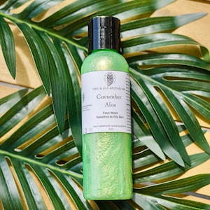 Lavagem facial - Pepino - Aloe - Cuidados ecológicos com a pele - Cuidados orgânicos com a pele - Cuidados naturais com a pele - Pele sensível - Pele oleosa - Lavagem facial limpa