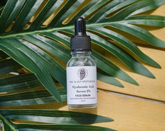 Suero facial de ácido hialurónico orgánico al 2 %: reafirmante y antiedad, 15 ml