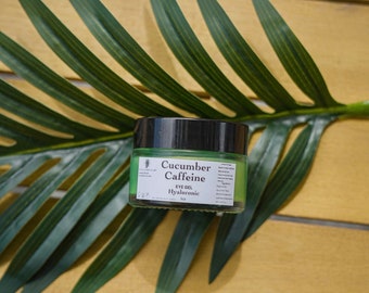 Cucumber Caffeine Hyaluronic Eye Gel: Organic Skin Care for Puffiness