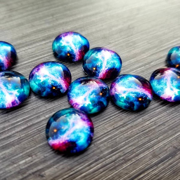 Galaxy cabochon | DIY | 8mm cabochon wholesale | Druzy cabochon mix | Fits 8mm setting | Glitter druzy mix