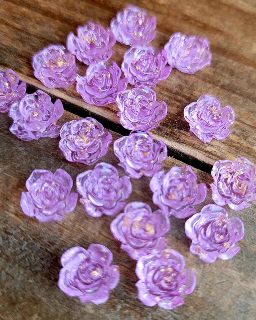6mm Lavender Resin Flower 6mm Flower Spring Cabochon Mix Rose Cabochon