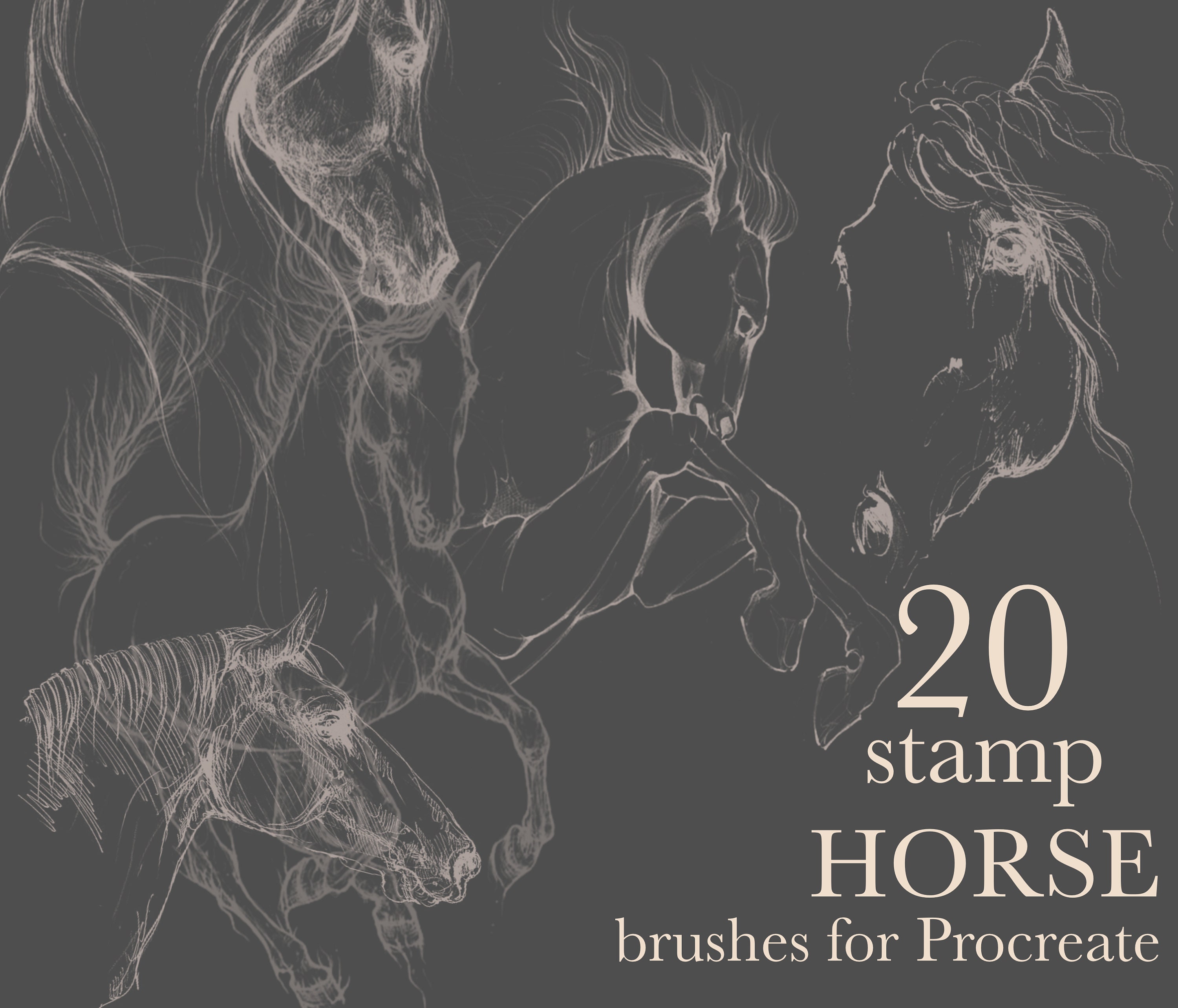 horse procreate brushes free
