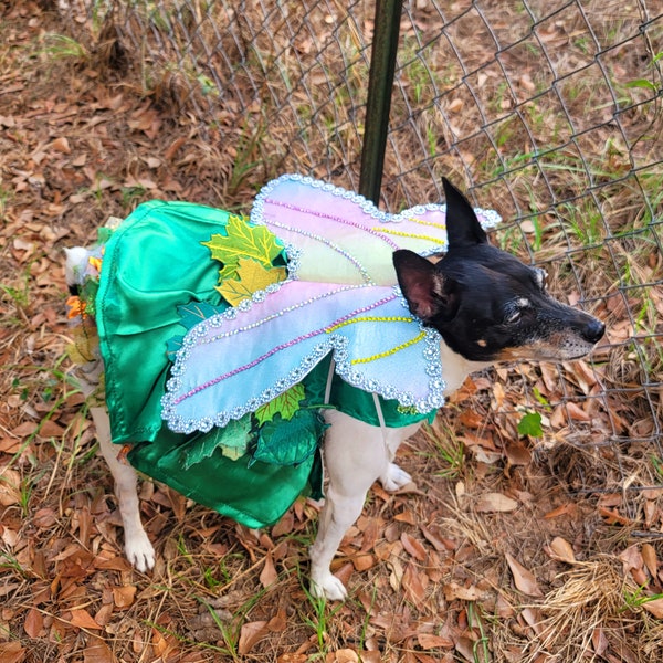 Tinkerbell Pet Costume, Fairy Princess Pet Costume, Fairy Princess Cat dog costume, Halloween Pet costume, Tinkerbell dog costume