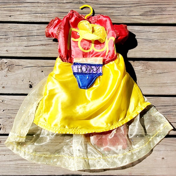 Pooh dog Costume Dress, Pooh Pet Dress, Pooh Cat dress, Winnie the pooh Pet Costume, Winnie the Pooh Pet Halloween costume, Female Pooh