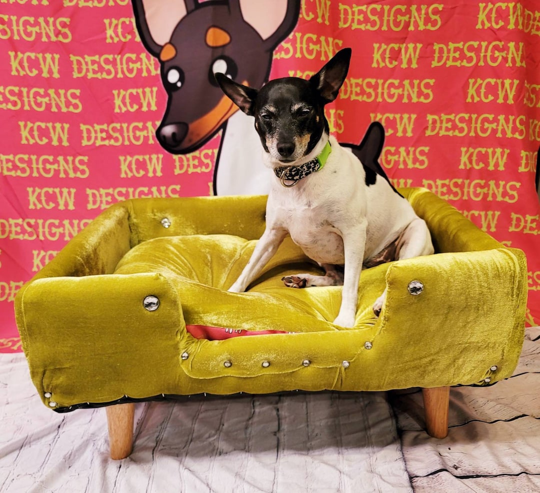 Velvet Luxury Pet Bed, Luxury Dog Bed, Stretch Velvet Pet Bed, Pet