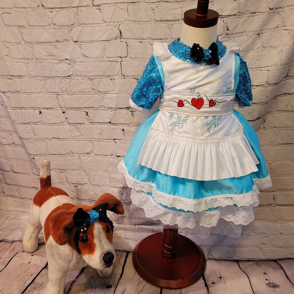 Alice in Wonderland pet costume, Alice in Wonderland dog costume, Alice pet costume, Alice cat costume, Alice dog costume, Pet Alice Costume