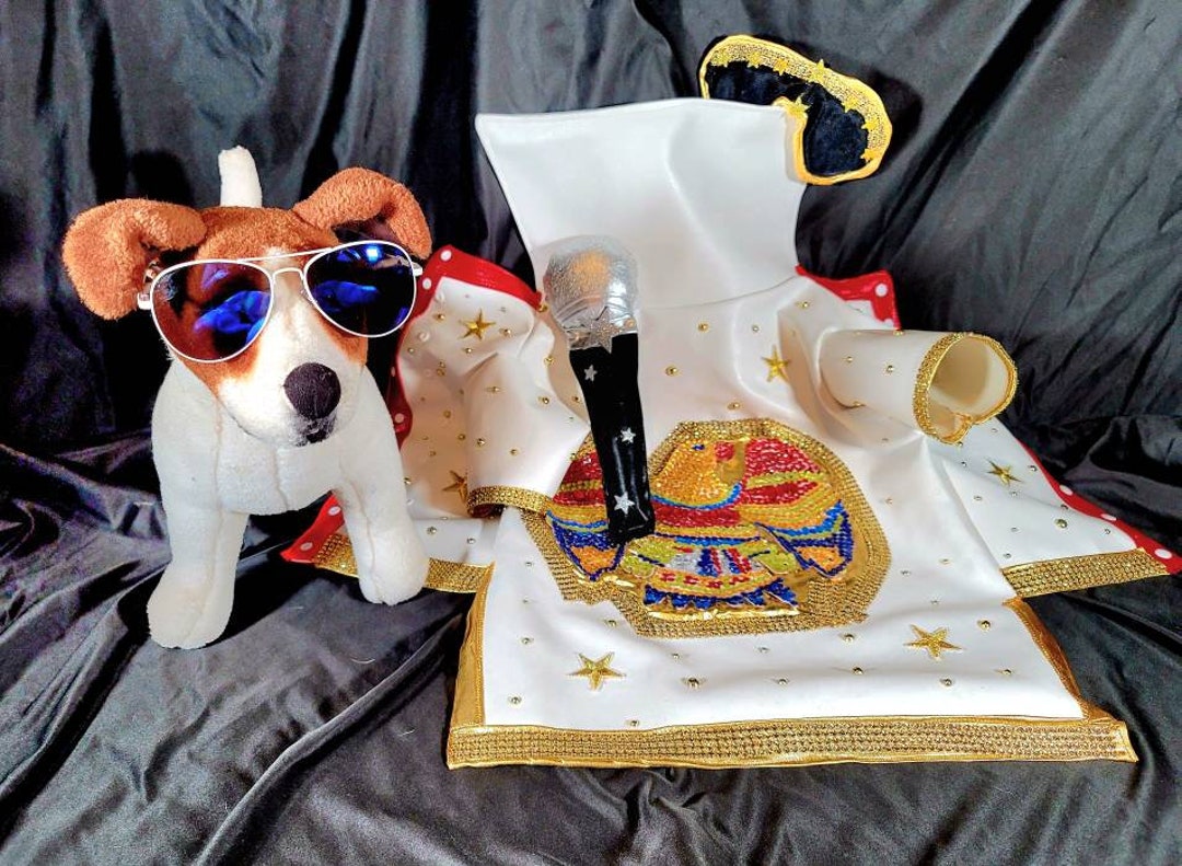Elvis Pet Costume the King Pet Costume Elvis Dog Costume Etsy