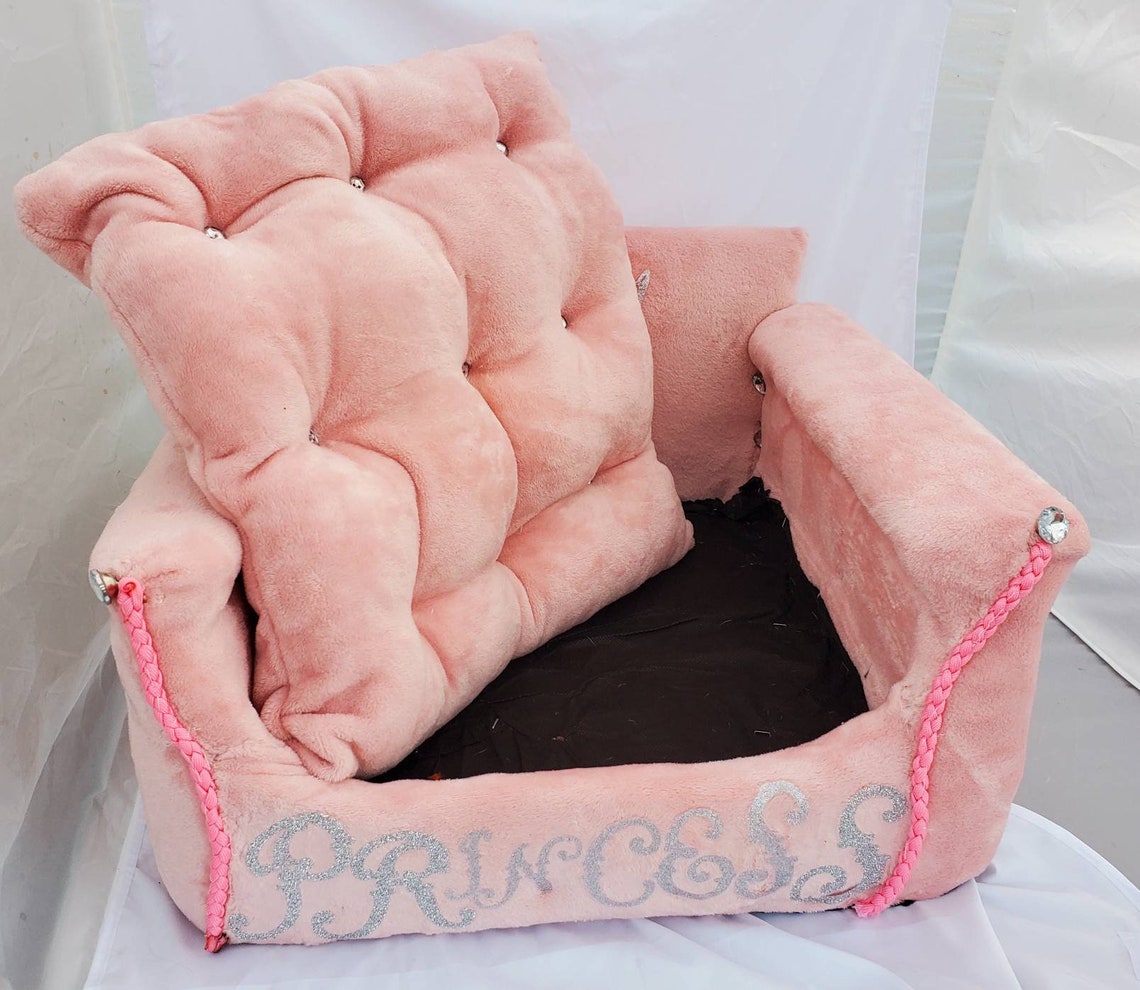 Princess Pet Bed Princess Cat Bed Princess Dog Bed Crown Etsy