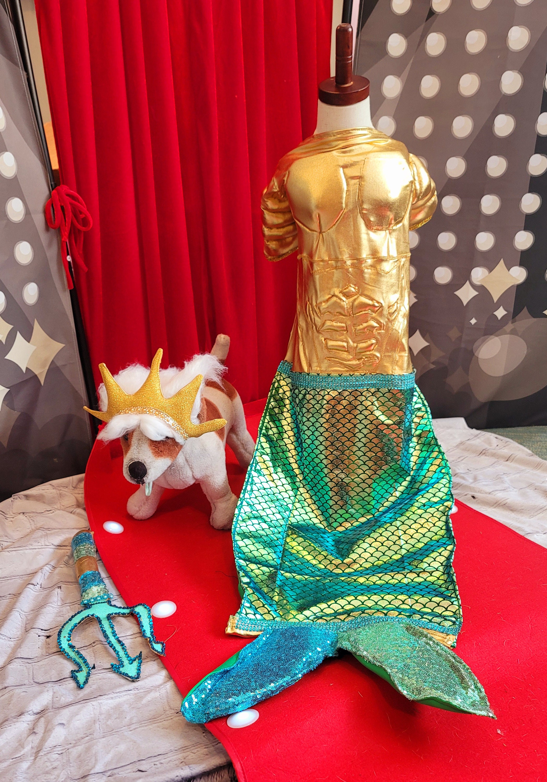  Disfraz de Tritón de Disney King de talla grande para hombre,  Cancún, amapola dorada : Ropa, Zapatos y Joyería