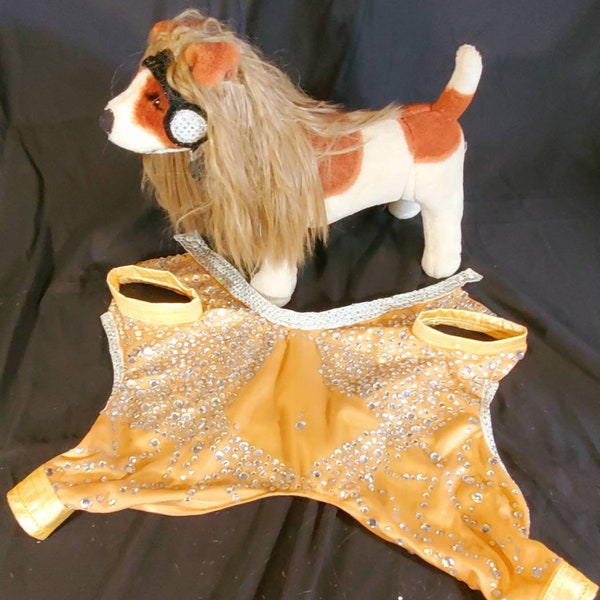 Britney Spears pet tan diamond costume, Britney spears dog tan diamond costume, Britney spears myv outfit pet, pop singer pet costume