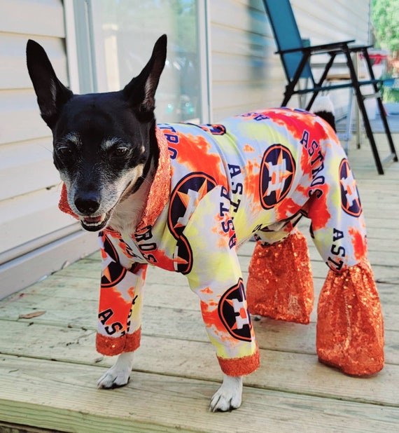 Astros Sequin Pet Dress Astros Sequins Dog Dress Astros -  Israel