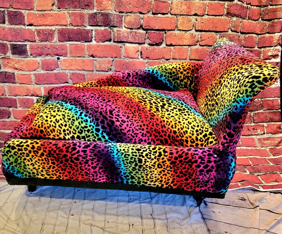 Pet Chaise Lounge, Rainbow Chaise Bed, Pet Chaise Bed, Dog Chaise, Cat Chaise Pet Furniture