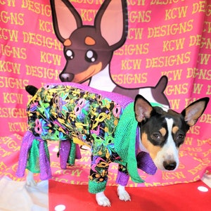 mardi gras dog costume