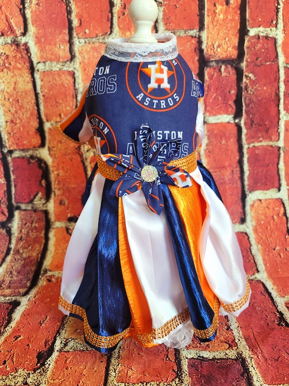 Houston Astros Cheerleading Pet Dress Astros Cheerleader Dog 