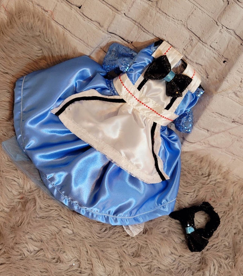 Alice in Wonderland Pet Costume Alice in Wonderland Dog Etsy